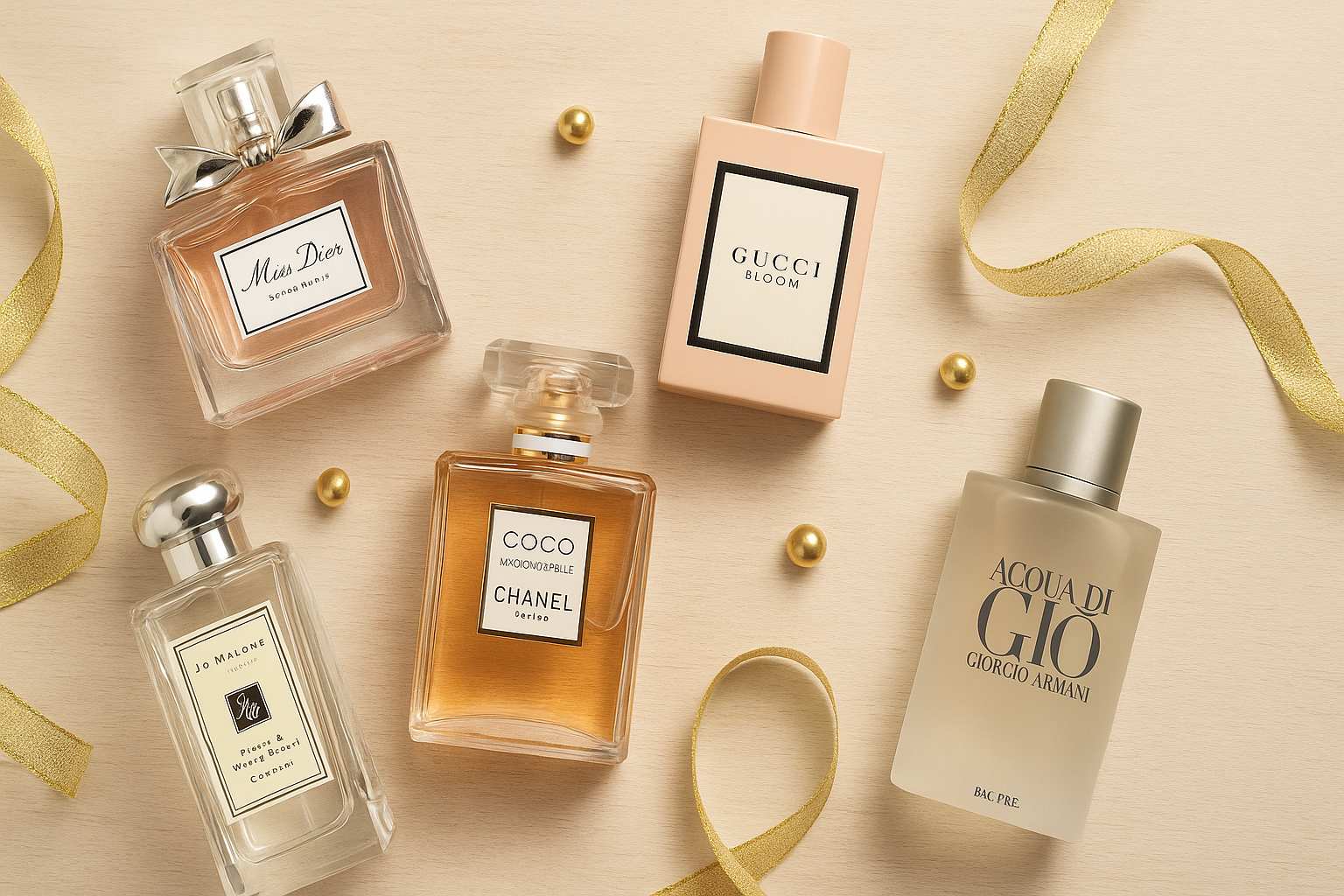 Collection of luxury perfume
